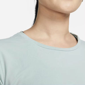 เสื้อผ้าผ้าไม้ไผ่โลโก้ที่กําหนดเอง Tee ผ้าฝ้ายรีไซเคิลธรรมดาเสื้อยืดระบายอากาศสําหรับผู้หญิง - Product Image 4