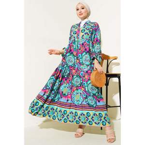 Robe boutonnée à motifs menthe - Product Image 2