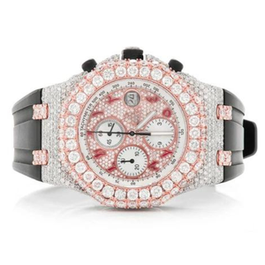 นาฬิกาโมอิสซาไนต์คุณภาพดีแบบกำหนดเอง ประดับเพชร VVS สไตล์ฮิปฮอป ของขวัญสำหรับผู้ชาย - Product Image 2