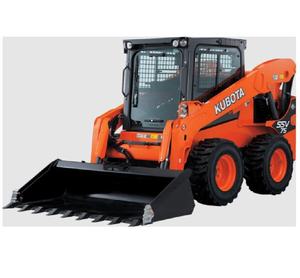 Vente de chargeuse compacte sur chenilles Kubota SSV65/75 ISO avec transmission standard à 2 vitesses et commandes par joystick. - Product Image 1