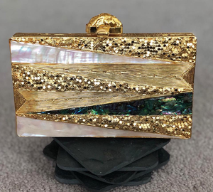 Bolso de mano hecho a mano para mujer de madreperla, bolso de mano de noche nupcial de LUXURY CRAFTS - Product Image 2