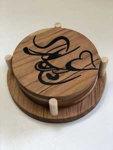 Tablero de madera de pino de fábrica al por mayor artesanías cuadradas clásicas astillas de madera decorativas talladas con cuadrado redondeado para decoración del hogar - Product Image 6