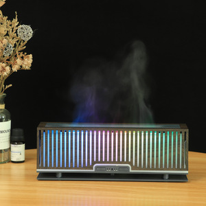 Flame Air Diffuser Slotted Grating Hollow <b>Humidifier</b> 5V USB Ultrasonic <b>Mist</b> Maker Bedroom Atmosphere Lamp - Product Image 3