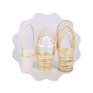 MEILLEUR PRIX Porte-gobelet en bambou Blue Lotus 2025, sous-verre écologique élégant - Product Image 1