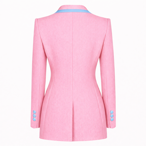 Blazer d'affaires à double boutonnage Jack And Jill Of America, veste de costume formelle sur mesure de qualité supérieure, col en pointe moderne, coupe ajustée, veste de smoking pour femme - Product Image 4