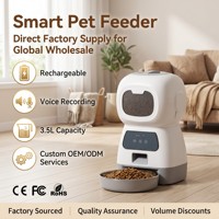 Distributeur automatique de nourriture pour animaux de compagnie rechargeable 3,5 L avec contrôle WiFi via application, vente directe d'usine