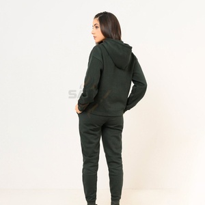 Conjuntos Deportivos de Invierno para Mujer, con Capucha, 100% Algodón, Logotipo Personalizado OEM, Tallas Grandes, Pantalones Transpirables de Secado Rápido - Product Image 4
