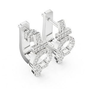 14K Yellow <b>Gold</b> <b>Drop</b> <b>Earrings</b> with Round Lab-Grown Diamonds for Women Luxury Certified Bridal Wedding Anniversary Gift Elegant - Product Image 3