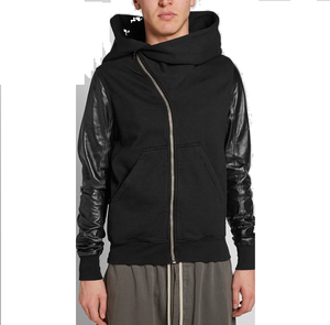 Sweat à capuche pour homme à fermeture éclair avec logo personnalisé manches raglan avec poche col à capuche coupe ajustée motif uni teint pour l'hiver - Product Image 2