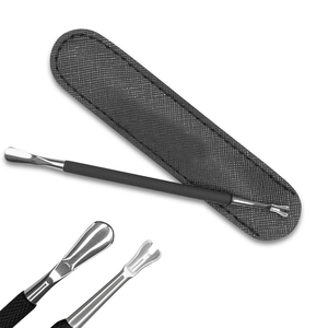Recortador de cutículas de color negro Calidad Acero inoxidable Producto más nuevo Mejor venta Herramientas de manicura Empujadores de cutículas de doble cara - Product Image 1