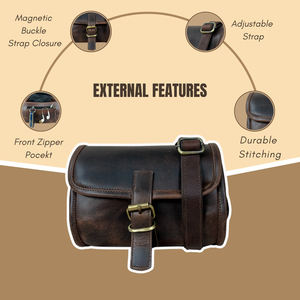 Genuine Leather Flap Crossbody <b>Bag</b> <b>Womens</b> Brown Handcrafted Purse with Zipper and Side Pocket Design - Product Image 4