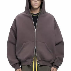 เสื้อฮู้ดซิปคู่แบบตัดตามสั่งไซส์ใหญ่โอเวอร์ไซส์แบบมีซิป - Product Image 5