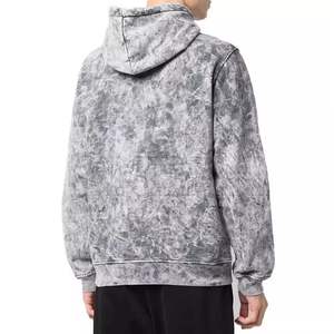 Sweats à capuche en molleton de coton épais délavé surdimensionné pour hommes, lourds, vintage, délavés à l'acide, hiver, 300g, fabriqués au Pakistan - Product Image 1