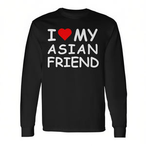 T-shirt a maniche lunghe I Love My Asian Friend - Product Image 2