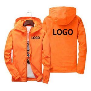 Chaqueta impermeable con logotipo personalizado cortavientos para hombre de gran tamaño con Capucha ligera al aire libre primavera otoño impermeable para venta al por mayor OEM - Product Image 3