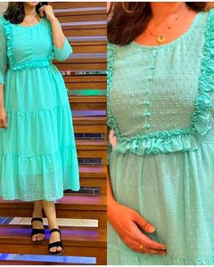 ชุดแมกซี่มาใหม่2022ผ้าจอร์เจียพิมพ์ลายดอกไม้สวยสีอ่อนสามชั้นมีระบายสไตล์แฟชั่นงานแต่งงานแฟนซี - Product Image 4