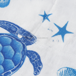 Ensemble personnalisé OEM pour homme avec imprimé tortue - Chemise à manches courtes et short bleu Marine, tenue d'été 2 pièces - Product Image 5