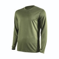 T-shirts de sport pour hommes à manches longues, extensibles, en vrac, vêtements à séchage rapide, polyester et coton, haut de sport avec col montant