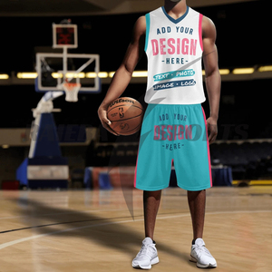 Factory Wholesale Custom Premium Athlete Uniforms Basketball Team Set Printed Sublimation Shorts T-Shirt Plus Size Breathable - Product Image 1