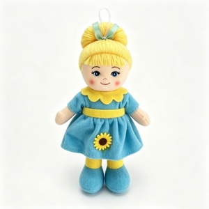 customized sunflower plush girl <b>doll</b>,stuffed rag <b>doll</b>,Mini hanging rag <b>doll</b>,blonde hair bun cloth <b>doll</b>,fabric <b>doll</b> ornament - Product Image 4