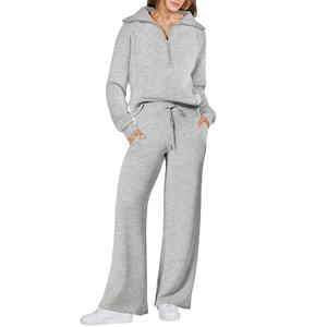 Trajes de 2 piezas, sudadera de gran tamaño, pantalones de chándal, chándal para mujer, conjunto a juego de salón 2026 - Product Image 2
