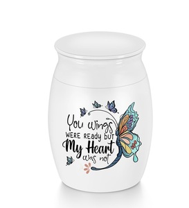 Mini urnas de mariposa, urnas de recuerdo de cremación decorativas de acero inoxidable para cenizas, urna conmemorativa con montar en el cielo, tamaño personalizado - Product Image 1