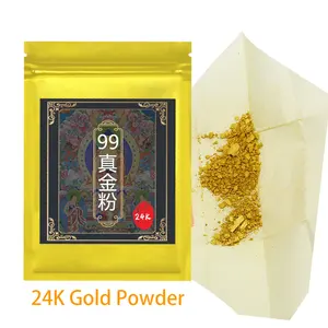 24k Gold Powder Dust Pigment For Buddhist statue, Thangkas, Temples, Ceramic Crafts Gilding
