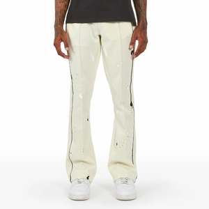 Professional Made OEM Service Comfortable Custom <b>Men</b> <b>Flare</b> Track Pants Customized Logo Print Clothing Durable <b>Flare</b> Track Pant - Product Image 2