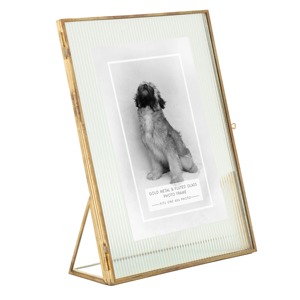 Wall Mountable Brass Metal Photo <b>Frame</b> with Brushed Texture Finishing Designed for <b>Framing</b> <b>Large</b> Portrait Displays - Product Image 4