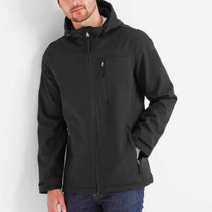 Vente en gros Veste Softshell pour homme coupe-vent imperméable, Manteau à capuche doublé polaire chaud pour l'extérieur, randonnée et hiver Logo personnalisé OEM - Product Image 2