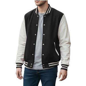 แจ็คเก็ตบอมเบอร์กันน้ำสไตล์คลาสสิกแบบวิทยาลัยสำหรับฤดูหนาว พร้อมขอบขนแกะและโลโก้แบบกำหนดเอง - Product Image 1