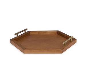 Luxury Arabic Design Wooden Serving Tray Unique Traditional Work Beautiful <b>Chocolate</b> Finish for <b>Ramadan</b> Eid Special Events - Product Image 2