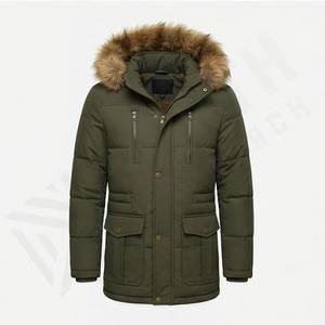 Nouvelle veste parka classique à capuche pour homme confortable 2025, parka personnalisable de qualité supérieure - Product Image 1