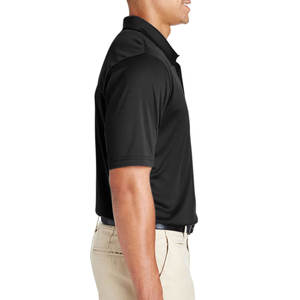 100% poliéster sólido en blanco Polo Golf camisa algodón piqué hombres logotipo personalizado camisas - Product Image 3