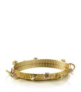 Bandeja de servicio de diseño de tendencia más vendida en Metal Diseño de flores personalizado para mesa de Navidad Bandeja de uso para servir alimentos - Product Image 6