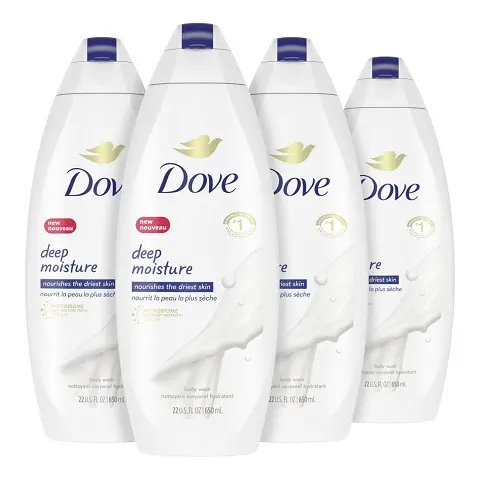 Dove Deep Moisture Body Wash Pour Peaux Sèches Hydratant Body Wash Transforme Même La Peau La Plus Sèche En Une Douche, 22 FlOz (Pack