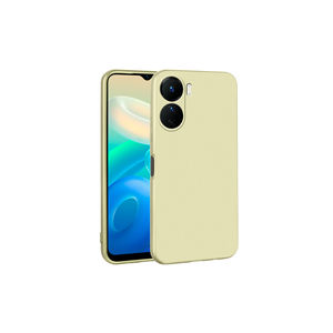 Funda Vivo Y16 OYO Premier, Cubierta Protectora Trasera de Silicona TPU Suave en Dorado, Compatible con Teléfonos Móviles Vivo Y19 Realme A34 - Product Image 1