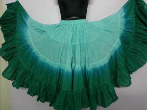 USA Bohemian <b>Belly</b> Dance Skirt Handmade Professional <b>Belly</b> Dance Skirt 25-Yard Boho Gypsy Cotton Skirt for Tribal Fusion Women - Product Image 5