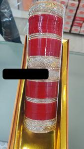Premium Quality Red and White Bridal <b>Chura</b> Set Beautiful Wedding Bangles with Custom Packaging from India - Product Image 6