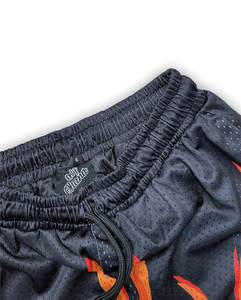 กางเกงขาสั้นตาข่ายพิมพ์ลายเปลวไฟแบบซับลิเมชั่นสั่งทำปี 2026 กางเกงขาสั้นตาข่ายแฟชั่นแนวสตรีทสำหรับผู้ชาย กางเกงขาสั้นตาข่ายสั่งทำราคาถูก - Product Image 4