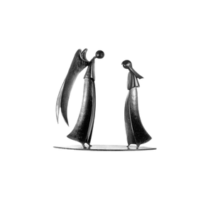 <b>Top</b> Selling Wedding <b>Party</b> Cast Aluminum Human Statue Decorative Crafts Commemorative Gifts Blessing Table Display - Product Image 1