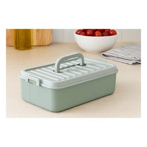 Boîte de rangement pliable multifonction en plastique PP avec couvercle, rectangulaire, pour bijoux, épices, aliments, organisateur pour cuisine, maison, bureau, placard - Product Image 2