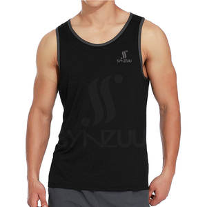 Haute qualité personnalisé hommes débardeur nouveau Style couleur unie respirant tricoté vêtements de sport avec impression décorative et capuche - Product Image 3