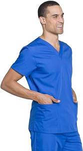 2023 élégant Medic Scrubs uniforme ensembles infirmière hôpital uniforme Stretch gommage hauts à manches courtes hommes femmes survêtement empilé Scrubs Se - Product Image 6
