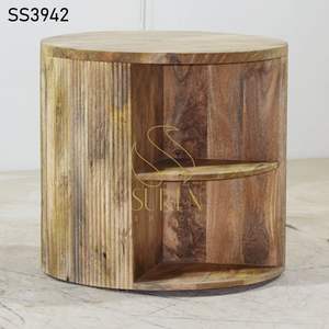 Solid Indian Wood Mahogany Finish Bedside <b>Night</b> <b>Stand</b> for Hotel & Home Bedroom - Product Image 5
