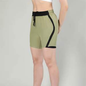 Pantalones cortos de carga de moda para mujer con bolsillos | Pantalones cortos casuales de cintura alta elásticos y transpirables | Perfecto para verano, Viajes - Product Image 1