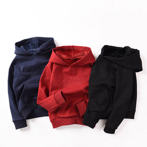 Sudadera con Capucha de Franela de Algodón de Bambú al por Mayor, Color Liso, Logotipo OEM, Sudadera con Capucha Gruesa de Algodón para Niños y Niñas - Product Image 4