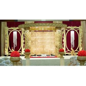 Décoration de Mandap Spectaculaire et Moderne pour Cérémonie de Mariage – Légère, Taille et Couleur Personnalisables, Idéale pour Événements Intérieurs - Product Image 1