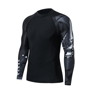 Estiramiento de 4 vías Alta durabilidad Manga larga Impreso Anti-UV UPF50 + MMA Rash Guard Ropa deportiva de compresión de secado rápido - Product Image 6