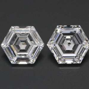 Sparkling Hexagonal Cut Vvs Clarity Hand Crafted Lab Grown Venta al por mayor DEF Color Certified Diamonds para hacer joyas - Product Image 4